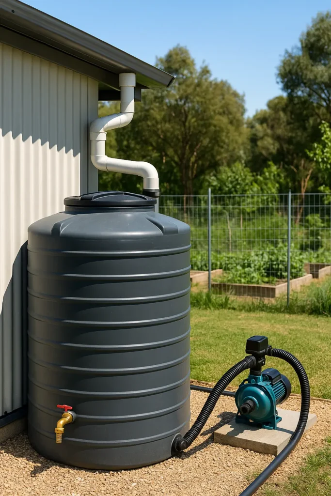 מערכת לכידת מי גשמים בבית