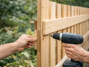 איך לבנות גדר עץ לגינה