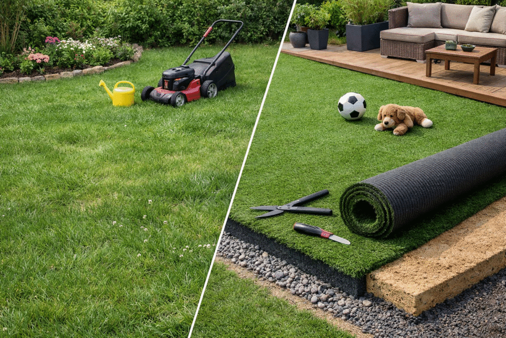 דשא קבוע – המדריך המלא לבחירה, התקנה והשוואה לדשא טבעי דשא קבוע