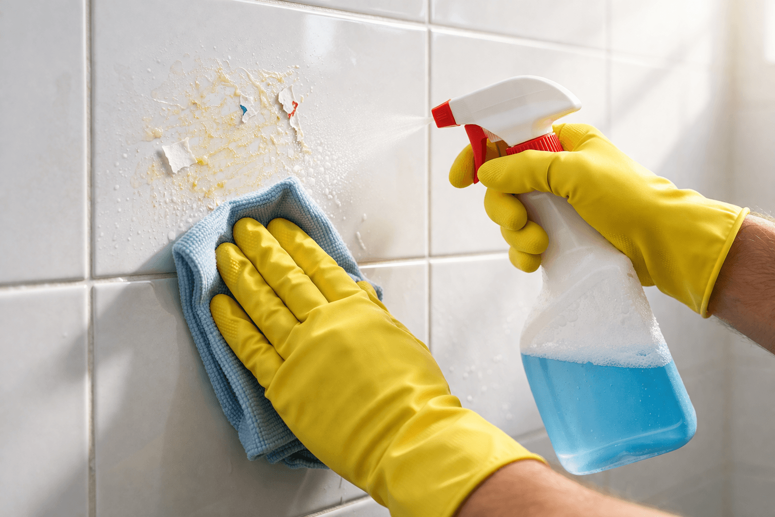 איך להוריד דבק של מדבקה מקרמיקה או אריחים