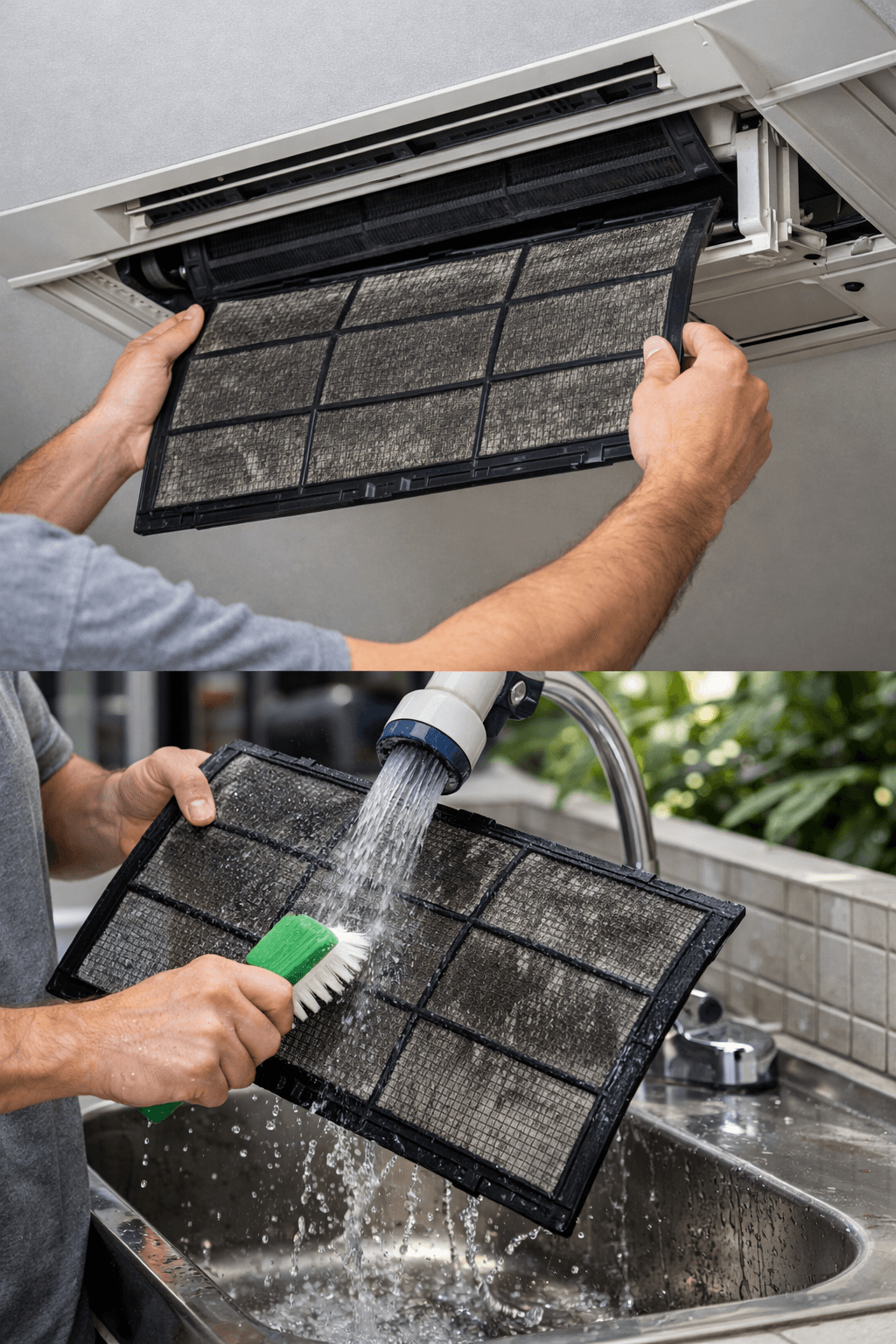 איך לנקות פילטר מזגן מיני מרכזי