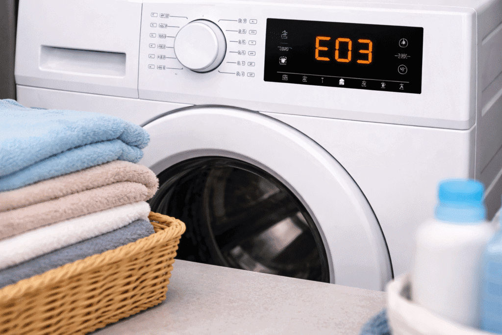 תקלה E03 במכונת כביסה