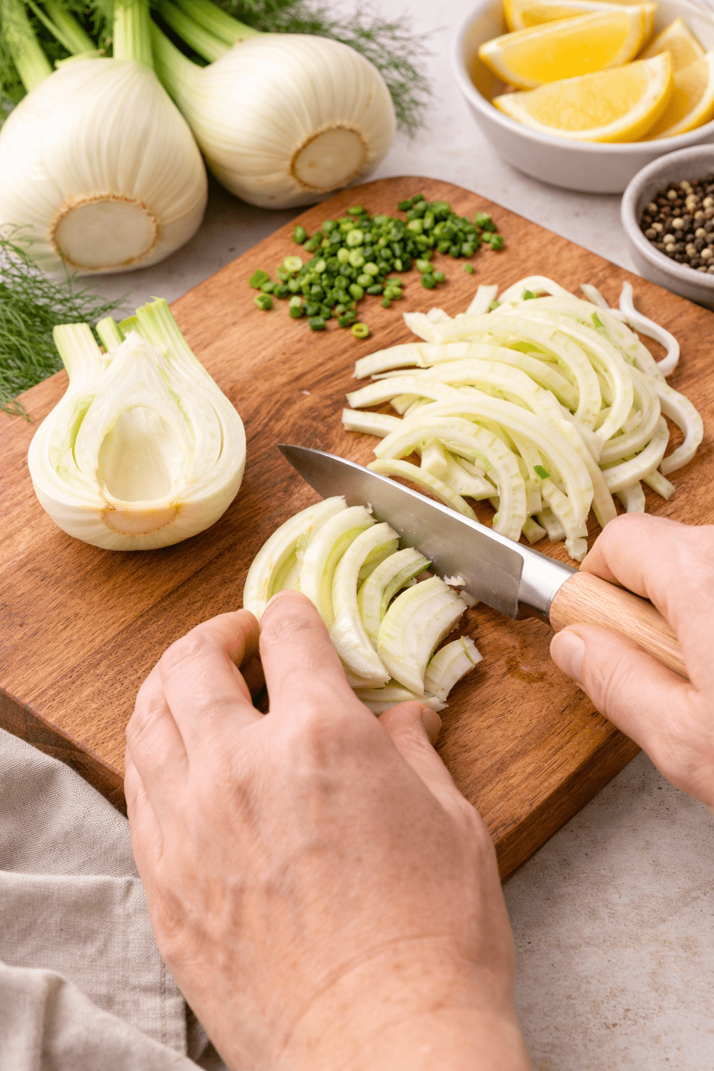 איך לחתוך שומר לסלט
