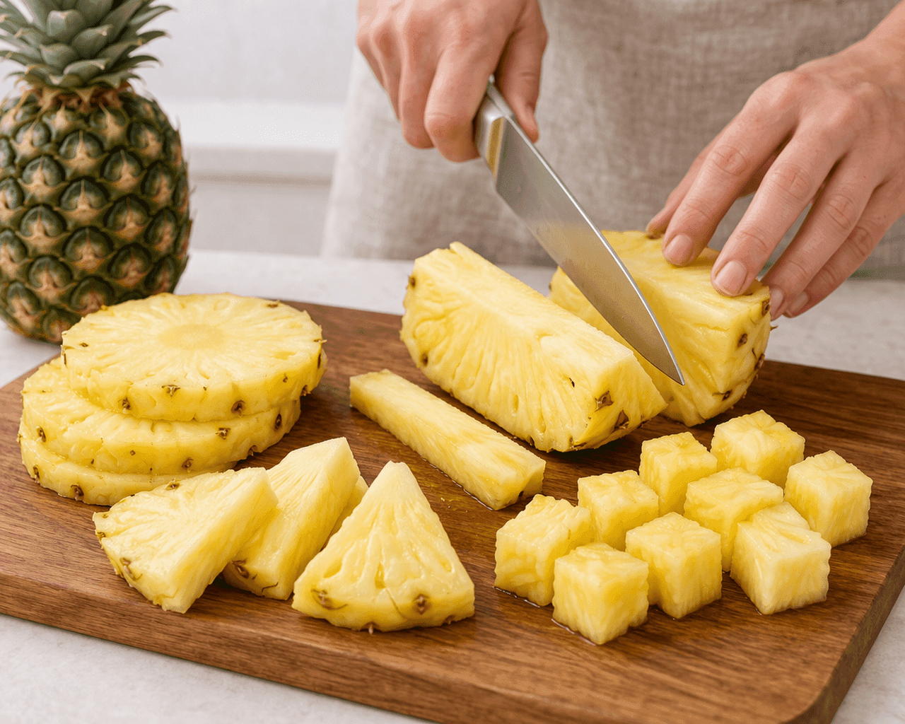 איך לחתוך אננס