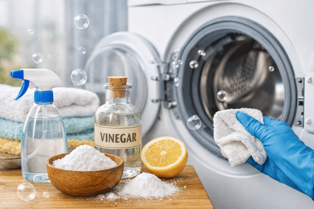 איך מנקים מכונת כביסה