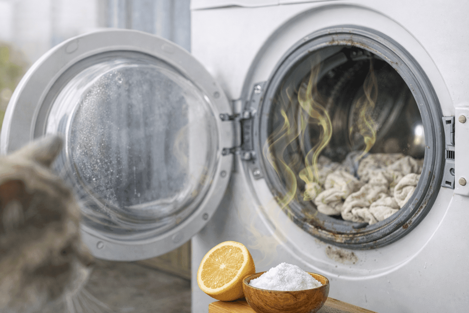 איך מנקים מכונת כביסה