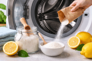 ניקוי מכונת כביסה עם מלח לימון