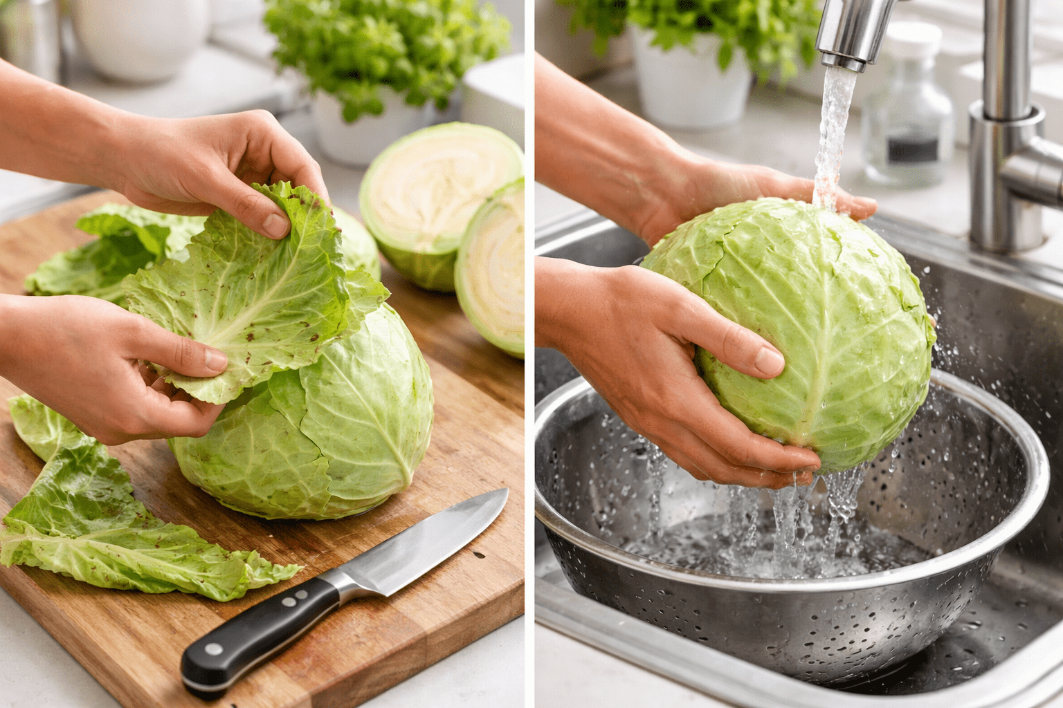 איך לחתוך כרוב לסלט