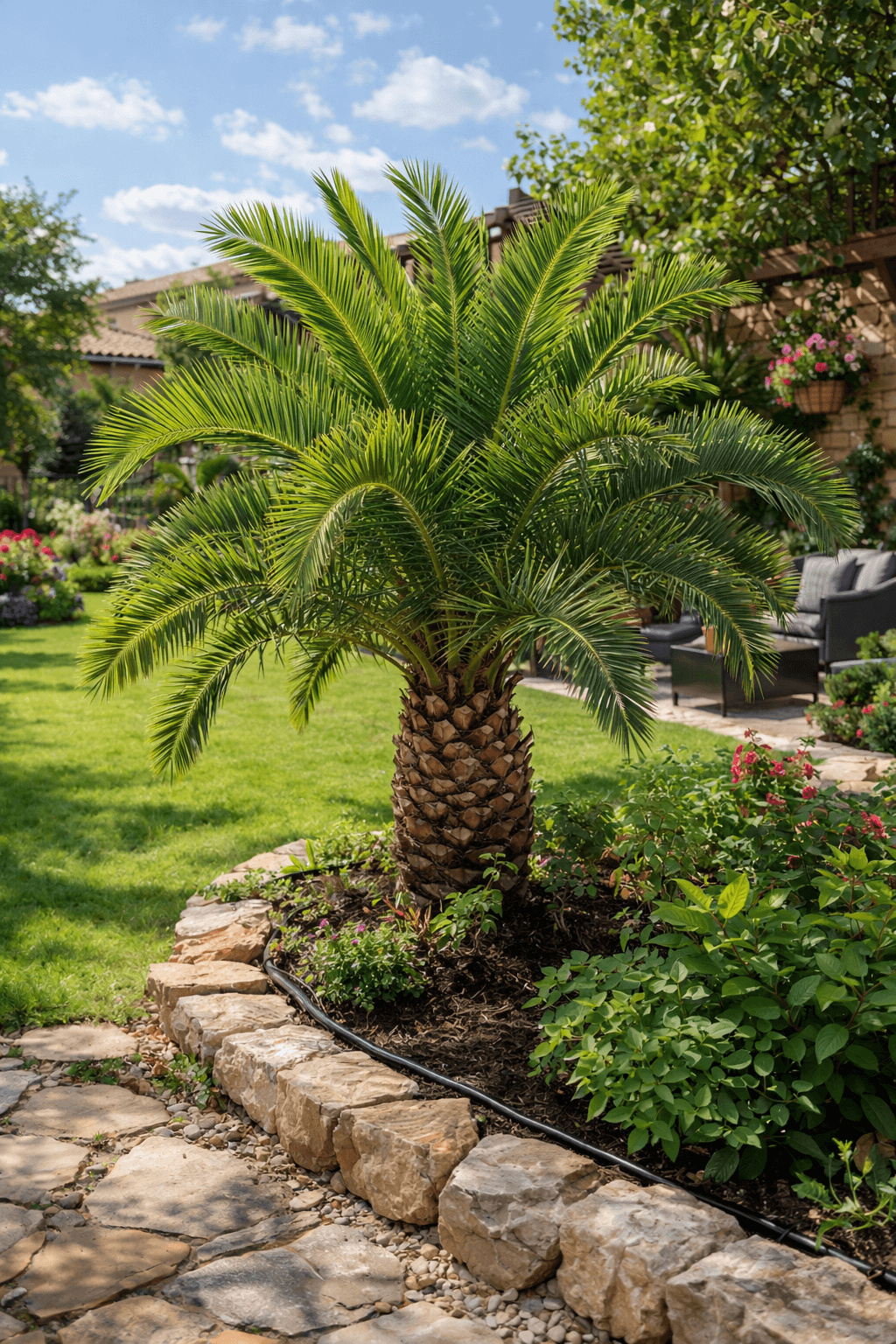 עץ דקל בגינה