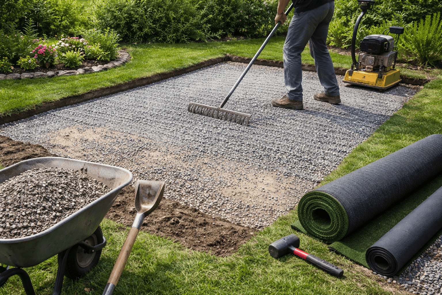 דשא סינטטי הכנת קרקע