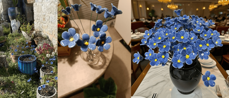 פרחים מקרמיקה לעיצוב הבית והגינה