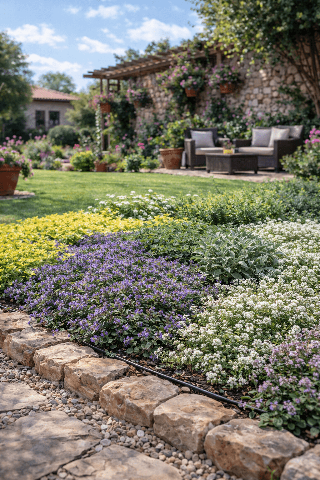 צמחי כיסוי קרקע בגינה