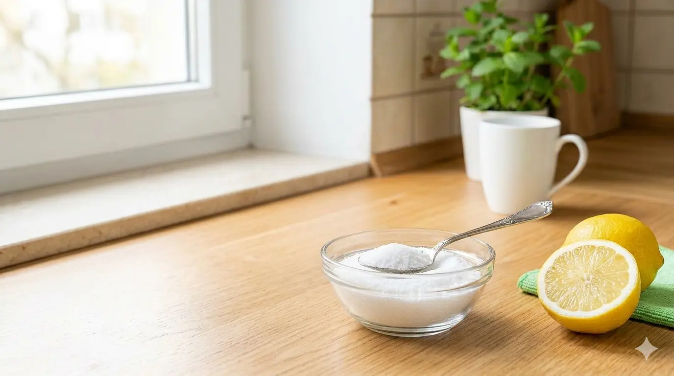 ניקוי קומקום עם-מלח לימון