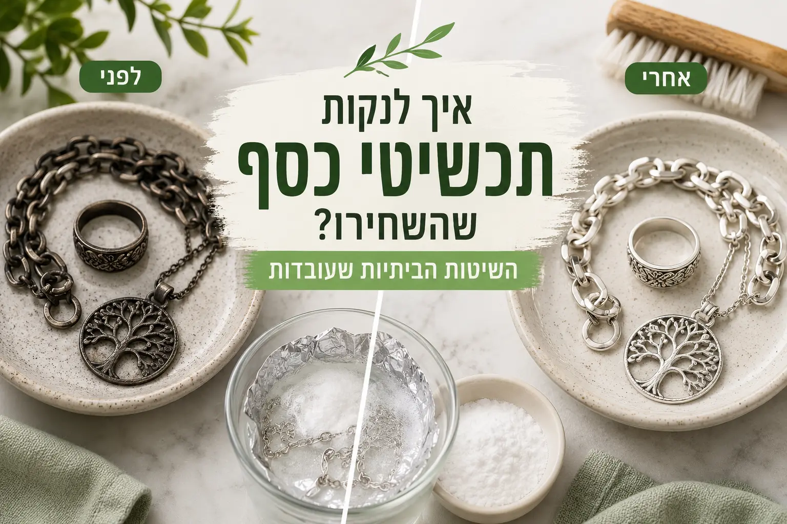 איך לנקות תכשיטי כסף שהשחירו